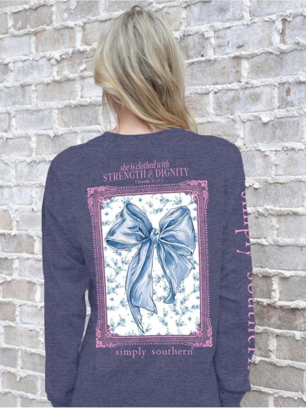 Simply Southern “She is clothed” long sleeve - NWT